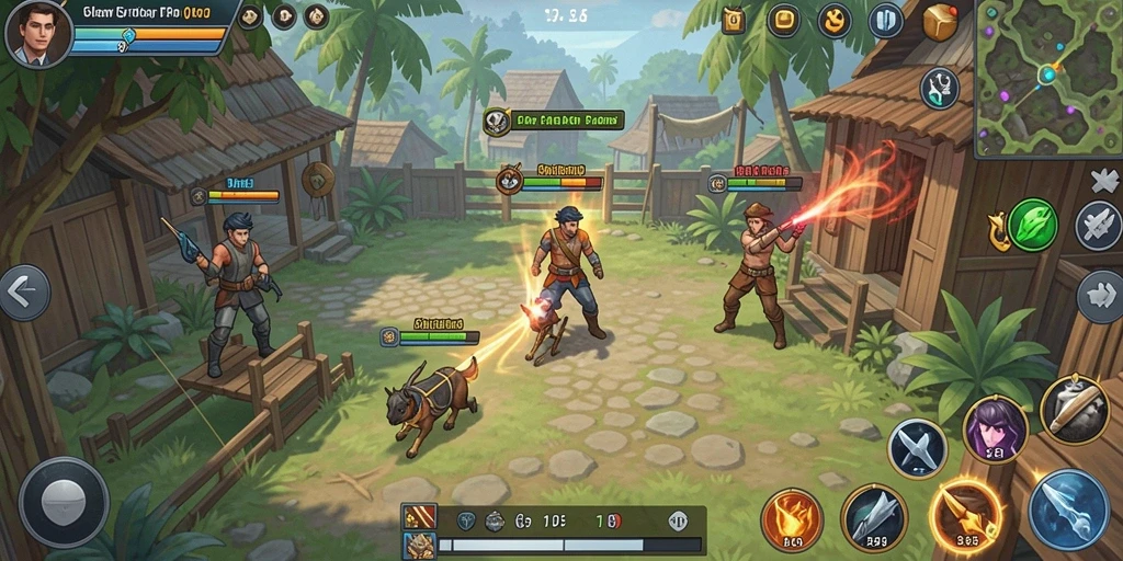 Screenshot ketiga menggambarkan komunitas yang aktif dalam permainan.